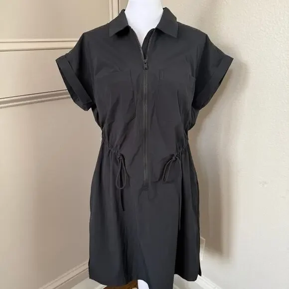 Athleta Women's Topspin Dress Athleisure Outdoors Pickle Ball Tennis - S Black - Picture 1 of 8